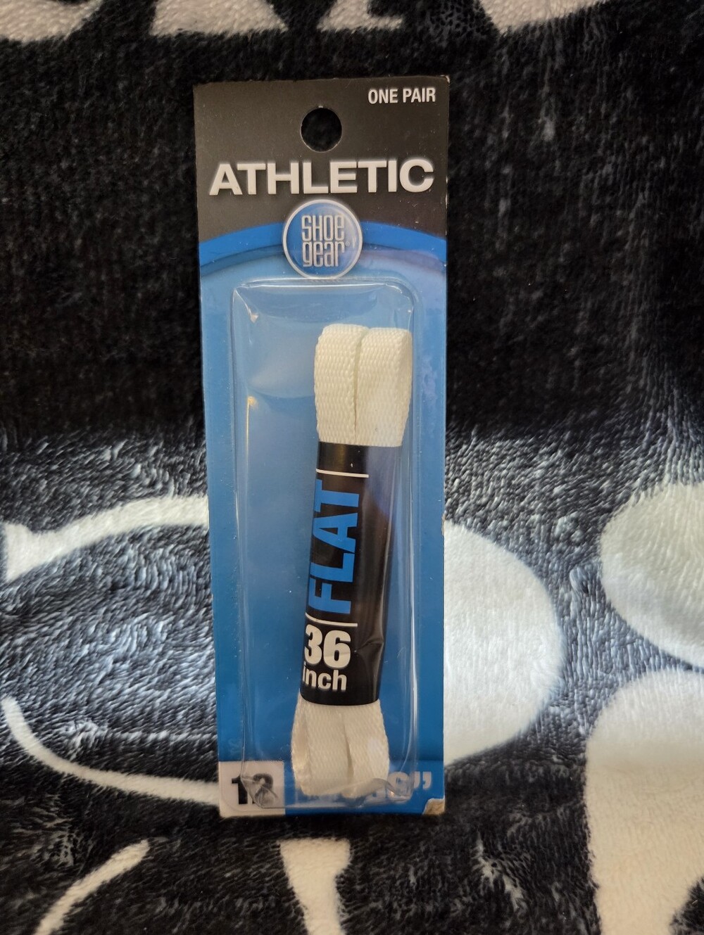 Athletic Shoe Gear 36" Flat White Shoelaces, NEW